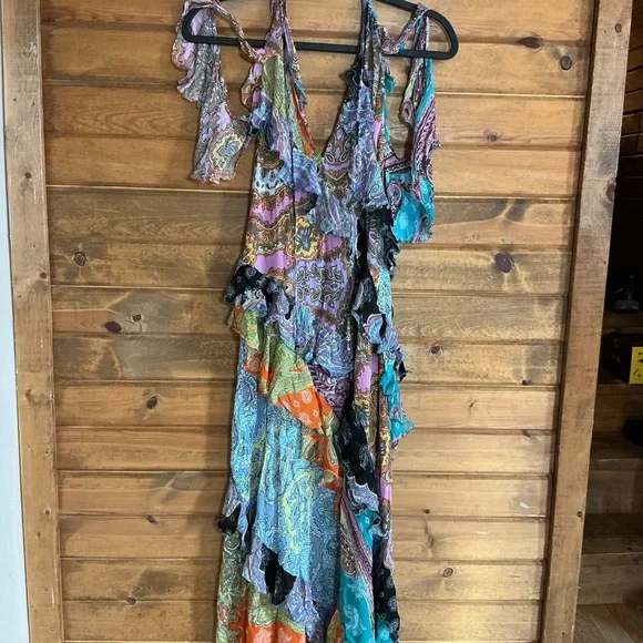 Zara Pastel Paisley Maxi Dress - Picture 3 of 8